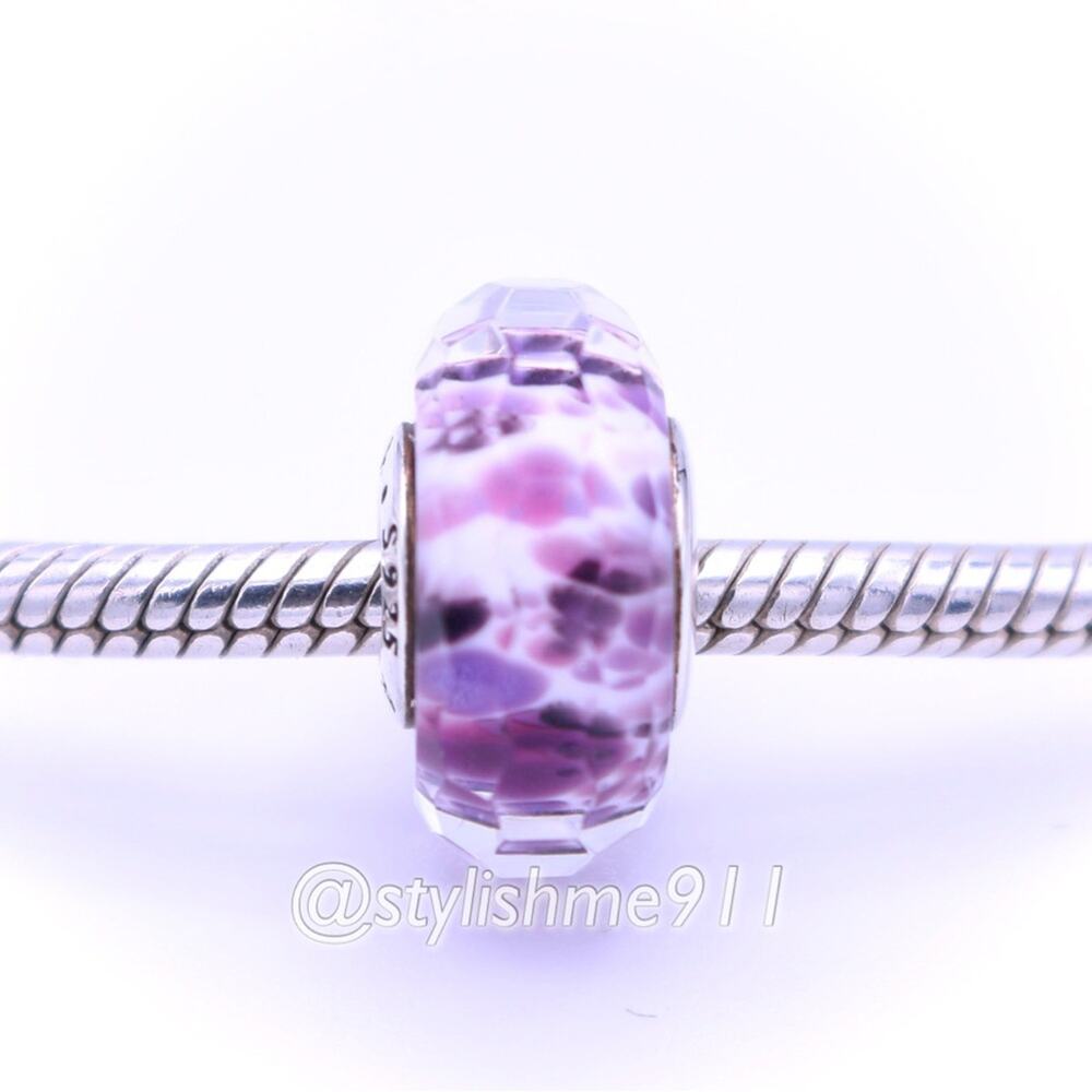 Authentic Pandora Shoreline Sea Glass Faceted Murano Charm - 791608